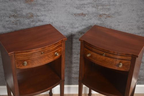 PAIR OF STRING INLAID BEDSIDE TABLE - ADDITIONAL PHOTO 2
