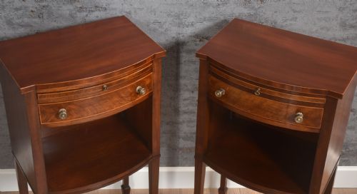 PAIR OF STRING INLAID BEDSIDE TABLE - ADDITIONAL PHOTO 3