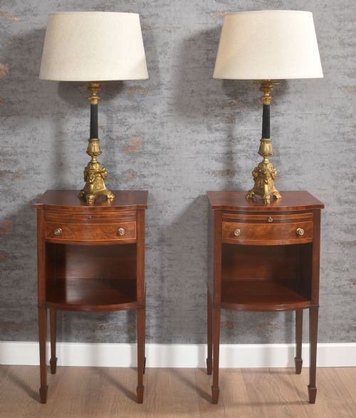 PAIR OF STRING INLAID BEDSIDE TABLE - ADDITIONAL PHOTO 9