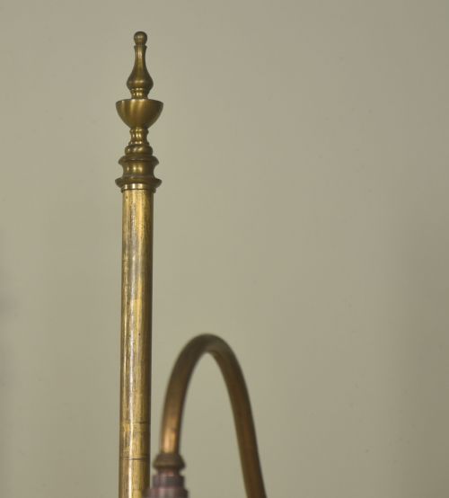 PAIR OF BRASS AJUSTABLE READING LAMPS - ADDITIONAL PHOTO 4