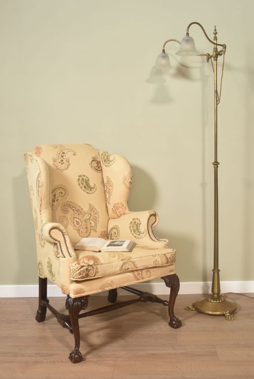 PAIR OF BRASS AJUSTABLE READING LAMPS - ADDITIONAL PHOTO 7
