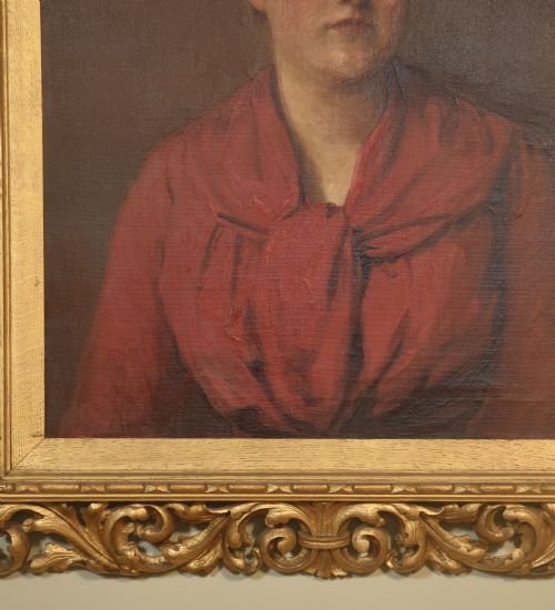 OIL ON CANVAS PORTRAIT OF A LADY - ADDITIONAL PHOTO 2