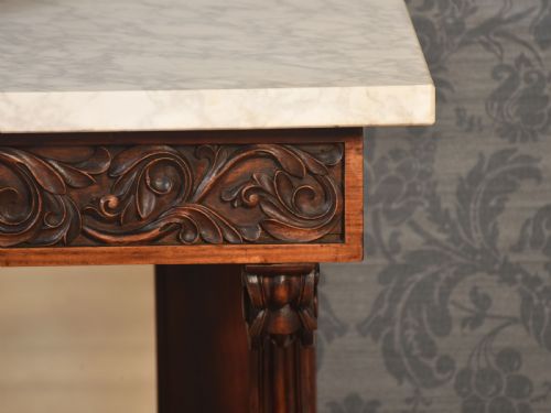 19TH CENTURY MARBLE TOP CONSOLE TABLE - ADDITIONAL PHOTO 5