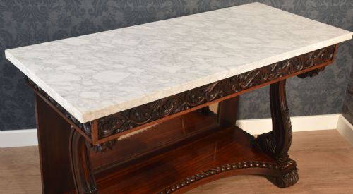 19TH CENTURY MARBLE TOP CONSOLE TABLE - ADDITIONAL PHOTO 7
