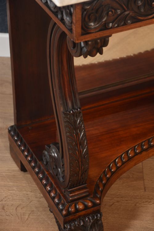 19TH CENTURY MARBLE TOP CONSOLE TABLE - ADDITIONAL PHOTO 8
