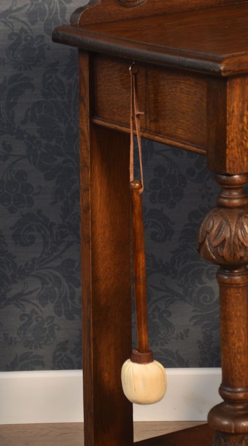 CARVED OAK HALL TABLE - ADDITIONAL PHOTO 3