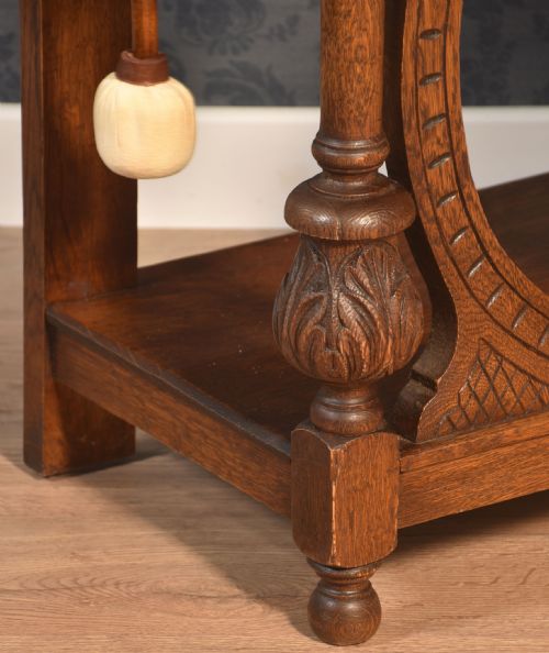 CARVED OAK HALL TABLE - ADDITIONAL PHOTO 6