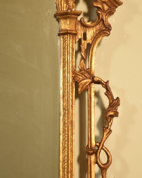 CHINESE CHIPPENDALE REVIVAL CARVED WALL MIRROR - ADDITIONAL PHOTO 3