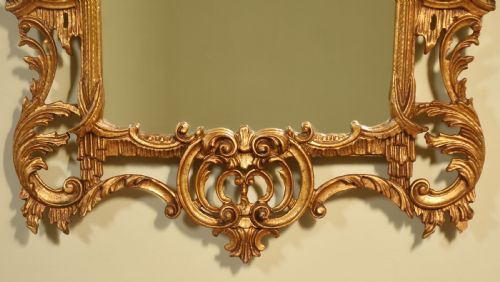 CHINESE CHIPPENDALE REVIVAL CARVED WALL MIRROR - ADDITIONAL PHOTO 6