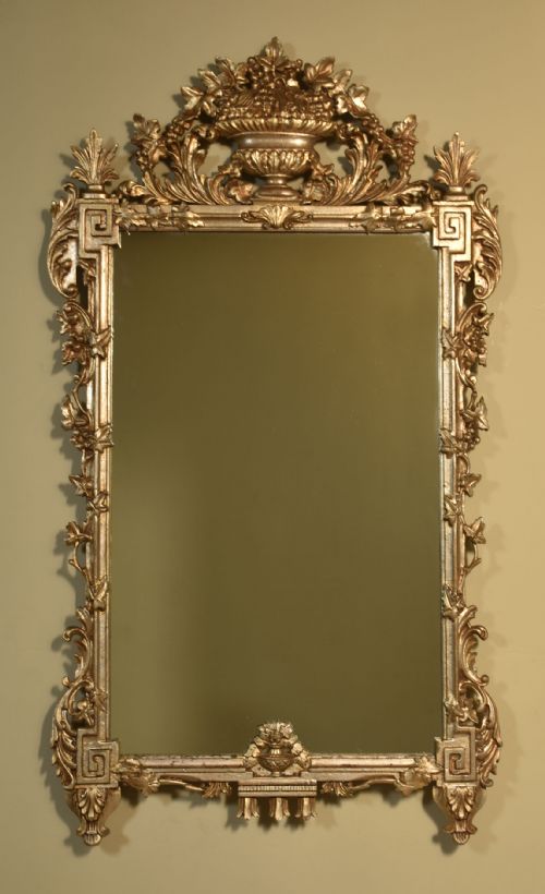18thcentury venetianstyle silvered wall mirror - CATEGORY: ANTIQUE MIRRORS - DATED 1920