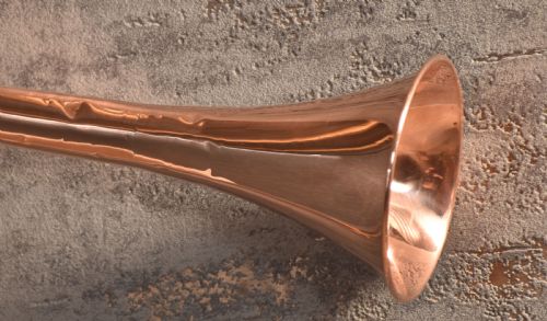 SET OF TWO COPPER AND BRASS COACHING HORNS - ADDITIONAL PHOTO 2