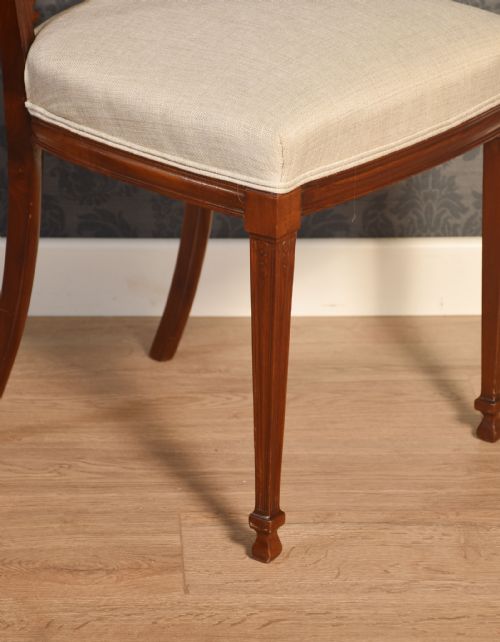 SET OF FOUR WALNUT SIDE CHAIRS - ADDITIONAL PHOTO 5