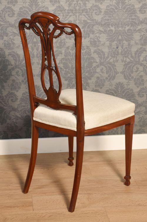 SET OF FOUR WALNUT SIDE CHAIRS - ADDITIONAL PHOTO 7