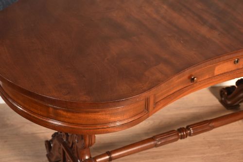 MAHOGANY KIDNEY SHAPED DRESSING TABLE - ADDITIONAL PHOTO 4