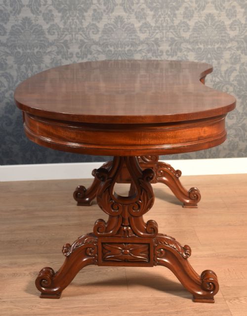 MAHOGANY KIDNEY SHAPED DRESSING TABLE - ADDITIONAL PHOTO 12