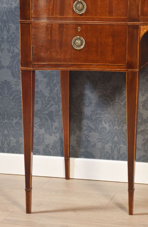 PAIR OF MAHOGANY CONCAVED SIDEBOARDS - ADDITIONAL PHOTO 4