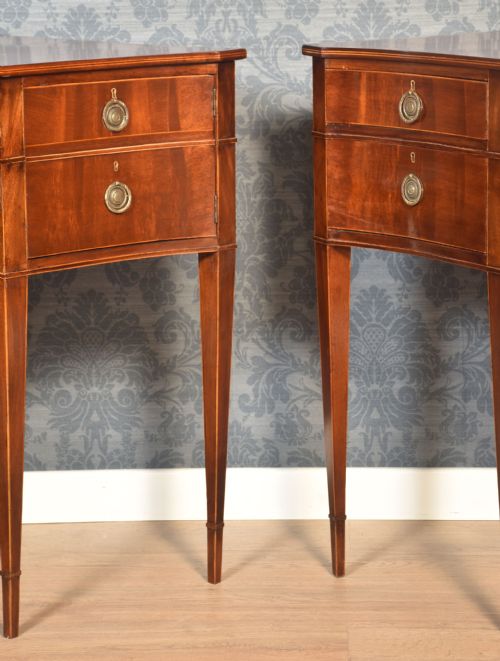 PAIR OF MAHOGANY CONCAVED SIDEBOARDS - ADDITIONAL PHOTO 6