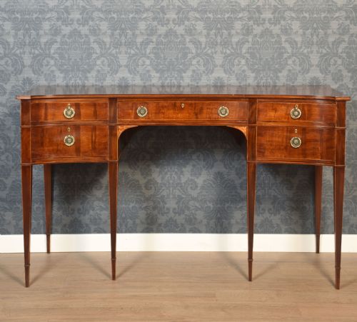 PAIR OF MAHOGANY CONCAVED SIDEBOARDS - ADDITIONAL PHOTO 7