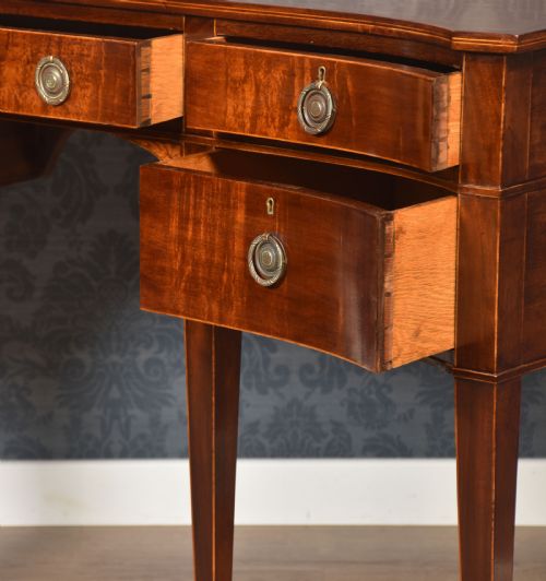 PAIR OF MAHOGANY CONCAVED SIDEBOARDS - ADDITIONAL PHOTO 9