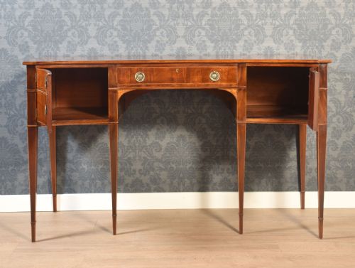 PAIR OF MAHOGANY CONCAVED SIDEBOARDS - ADDITIONAL PHOTO 12