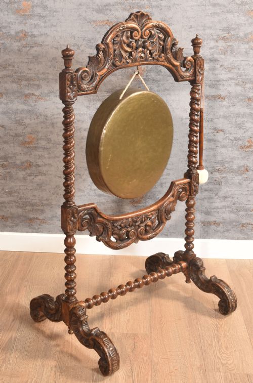 LATE 19TH CENTURY OAK DINNER GONG - ADDITIONAL PHOTO 2