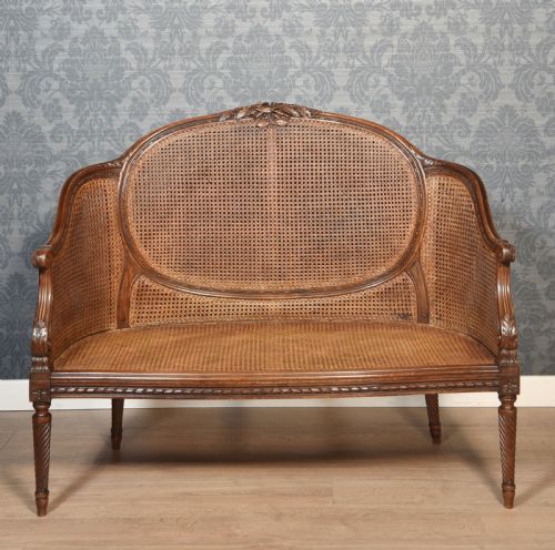 french louis xvi style canape settee - CATEGORY: ANTIQUE SOFAS - DATED 1900