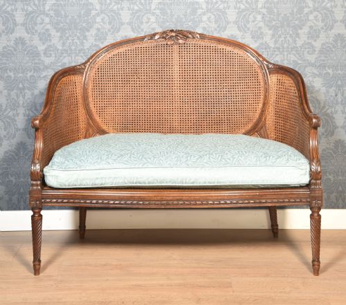 FRENCH LOUIS XVI STYLE CANAPE SETTEE - ADDITIONAL PHOTO 1