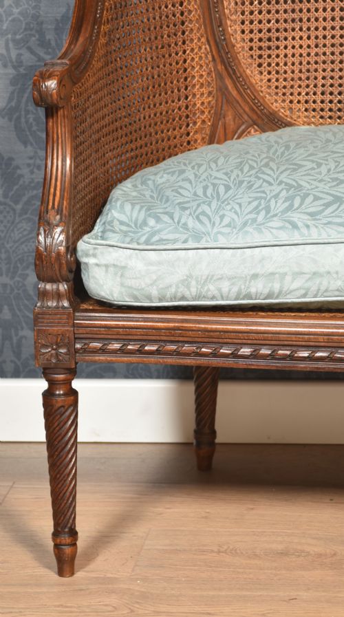 FRENCH LOUIS XVI STYLE CANAPE SETTEE - ADDITIONAL PHOTO 2
