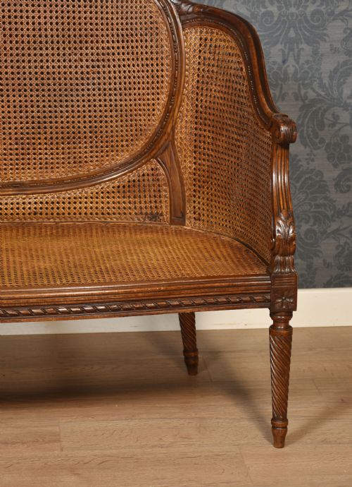 FRENCH LOUIS XVI STYLE CANAPE SETTEE - ADDITIONAL PHOTO 8
