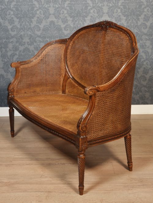 FRENCH LOUIS XVI STYLE CANAPE SETTEE - ADDITIONAL PHOTO 9