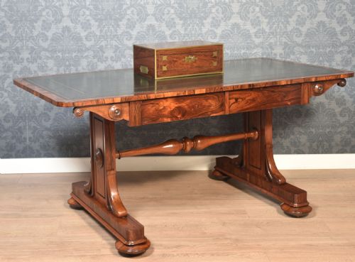 19TH CENTURY ROSEWOOD LIBRARY TABLE - ADDITIONAL PHOTO 1