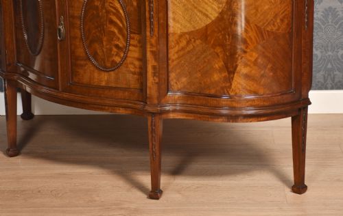 MAHOGANY SERPENTINE FRONTED DISPLAY CABINET - ADDITIONAL PHOTO 14
