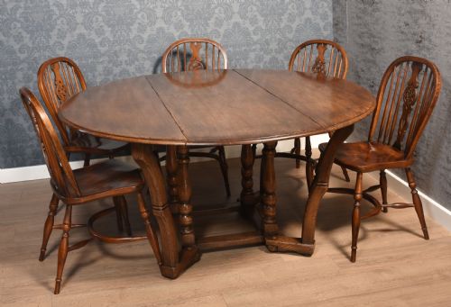 SET OF SIX ELM SPINDLE BACK DINING CHAIRS - ADDITIONAL PHOTO 5