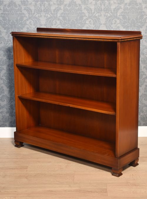 PAIR OF WALNUT OPEN BOOKCASES - ADDITIONAL PHOTO 6