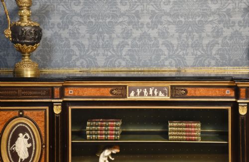 ENGLISH COROMANDEL CABINET BY LAMB OF MANCHESTER - ADDITIONAL PHOTO 2