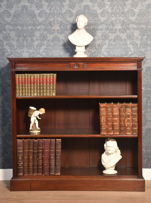 MAHOGANY OPEN BOOKCASE - ADDITIONAL PHOTO 1