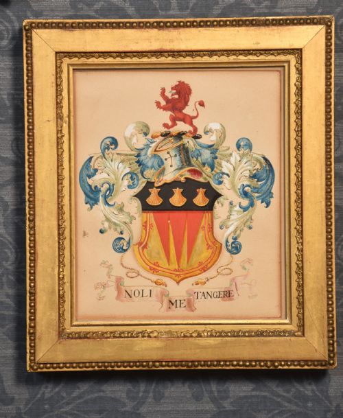 COLLECTION OF FOUR FRAMED COATS OF ARMS - ADDITIONAL PHOTO 3