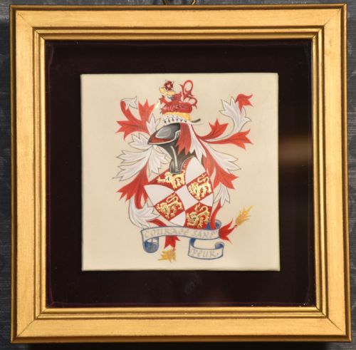 COLLECTION OF FOUR FRAMED COATS OF ARMS - ADDITIONAL PHOTO 4