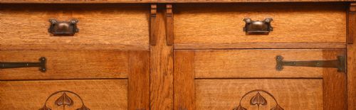 ART NOUVEAU OAK SIDEBOARD - ADDITIONAL PHOTO 5