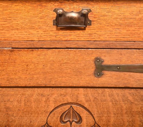 ART NOUVEAU OAK SIDEBOARD - ADDITIONAL PHOTO 6