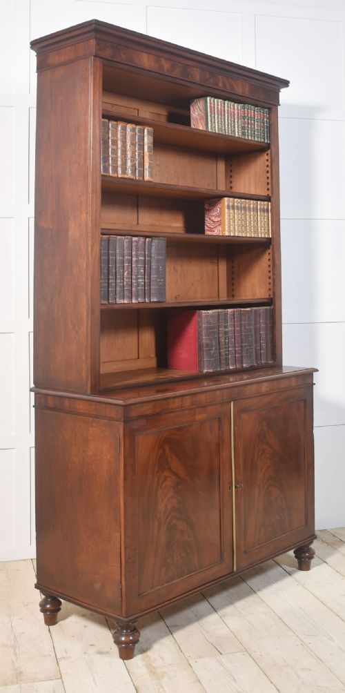19TH CENTURY FLAME MAHOGANY BOOKCASE - ADDITIONAL PHOTO 5
