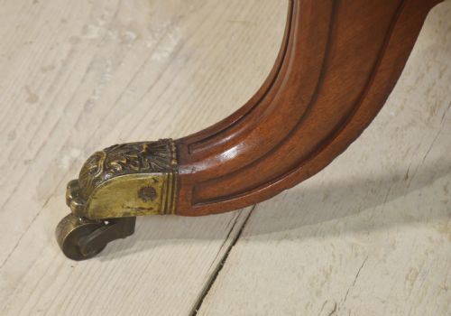 19TH CENTURY BRASS INLAID MAHOGANY DRUM TABLE - ADDITIONAL PHOTO 2