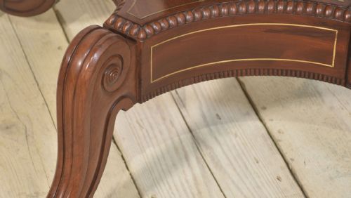 19TH CENTURY BRASS INLAID MAHOGANY DRUM TABLE - ADDITIONAL PHOTO 19