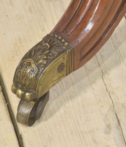 19TH CENTURY BRASS INLAID MAHOGANY DRUM TABLE - ADDITIONAL PHOTO 20