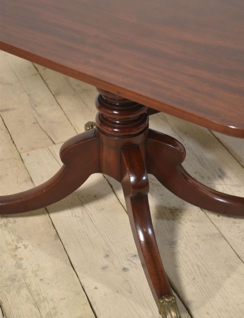 REGENCY MAHOGANY TRIPLE PILLAR DINING TABLE - ADDITIONAL PHOTO 19