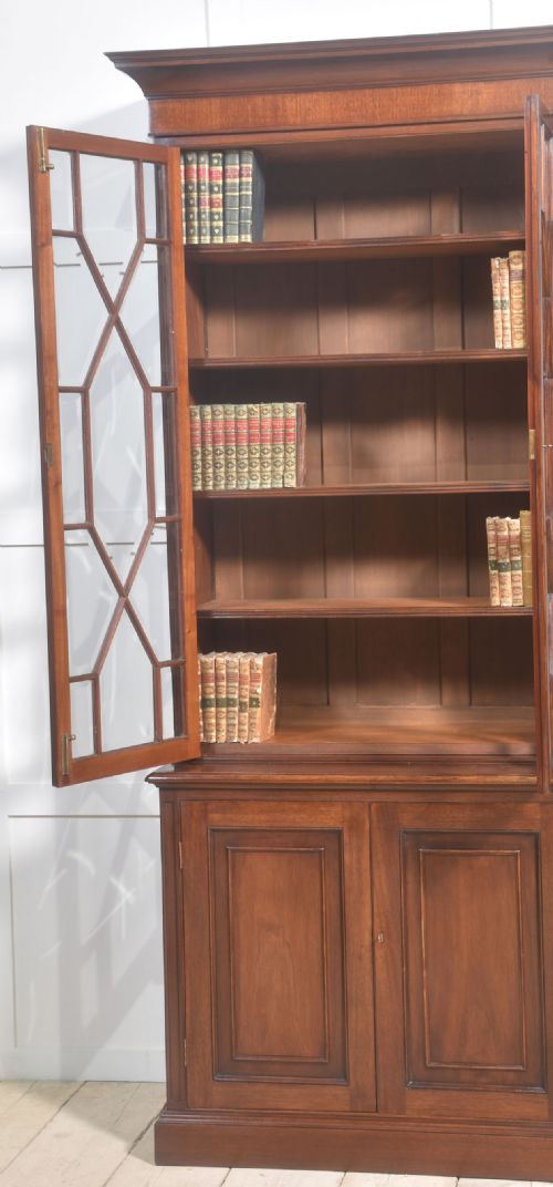 PAIR OF MAHOGANY GLAZED BOOKCASES - ADDITIONAL PHOTO 5