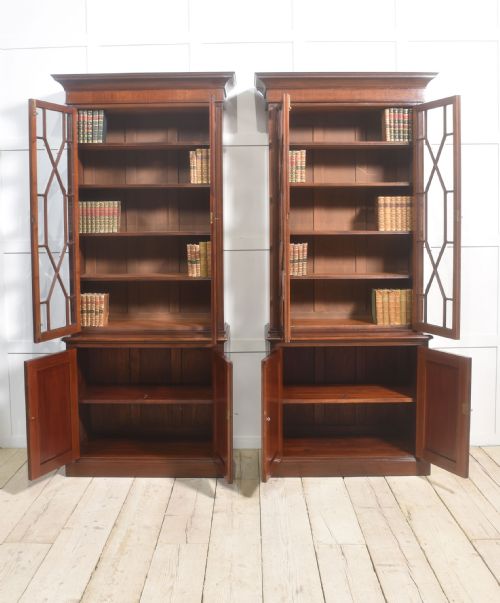 PAIR OF MAHOGANY GLAZED BOOKCASES - ADDITIONAL PHOTO 7