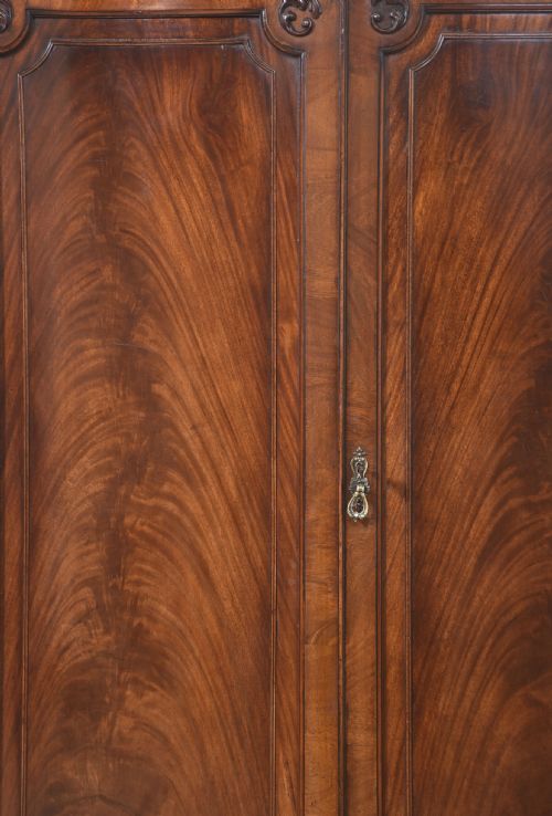 CHIPPENDALE REVIVAL MAHOGANY WARDROBE - ADDITIONAL PHOTO 4