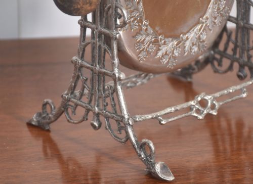 AESTHETIC SILVER PLATED TABLE GONG - ADDITIONAL PHOTO 1