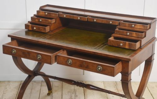 MAHOGANY CARLTON HOUSE STYLE DESK - ADDITIONAL PHOTO 12